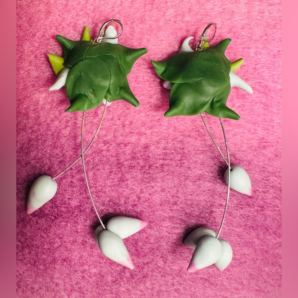Gorgeous Succulent Earrings - Handmade in Ukraine - Picture 2 of 5